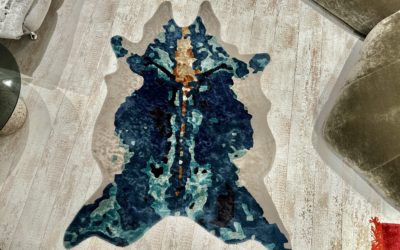 Bretz Teppich Holy Cow P153HC in Viskose blau