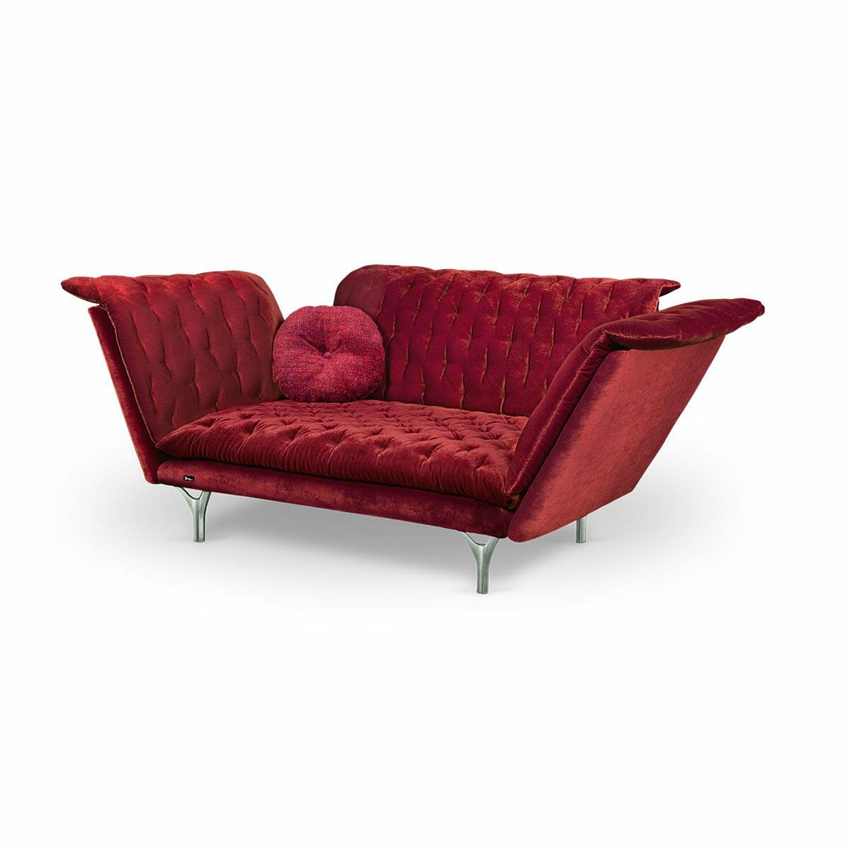 Bretz Pliée Sofa E 115 in cranberry
