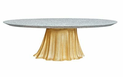 Bretz Tisch MAUNA LOA N137 gold / beton meliert